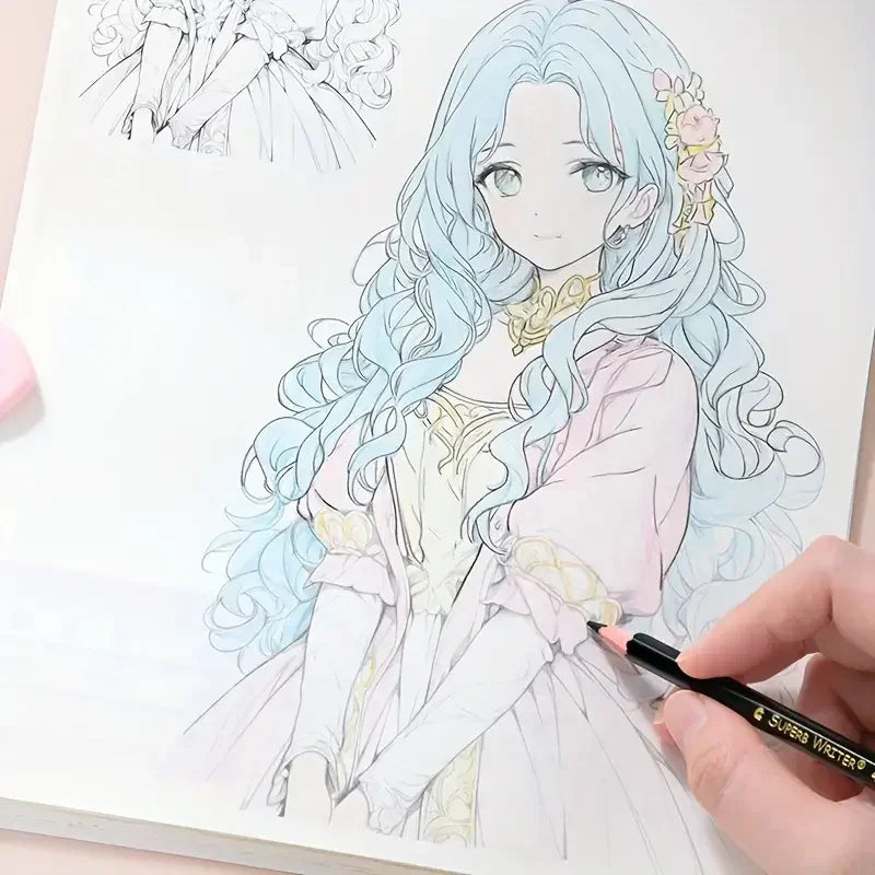 Beginners Use Anime Character Drawing Exercise Book Coloring Books Practice Dynamic Structure Exercises Art Supplies Office