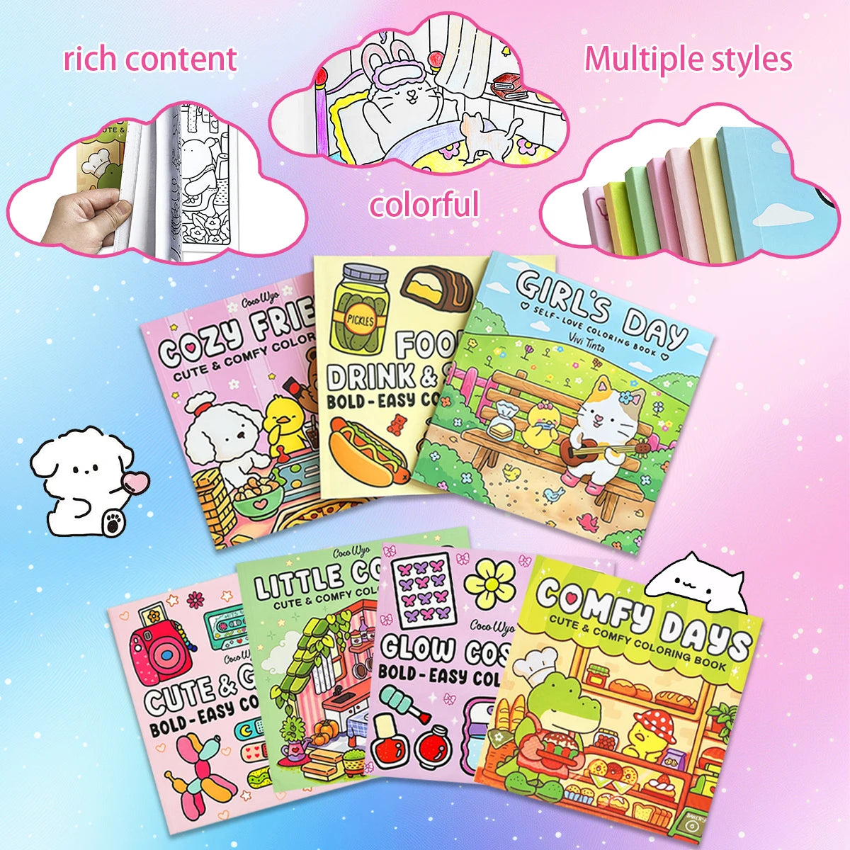 Adorable Cartoon - themed Coloring Books | Rich Content, Multiple Styles & Vivid Colors Paint children