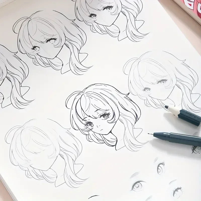 Beginners Use Anime Character Drawing Exercise Book Coloring Books Practice Dynamic Structure Exercises Art Supplies Office