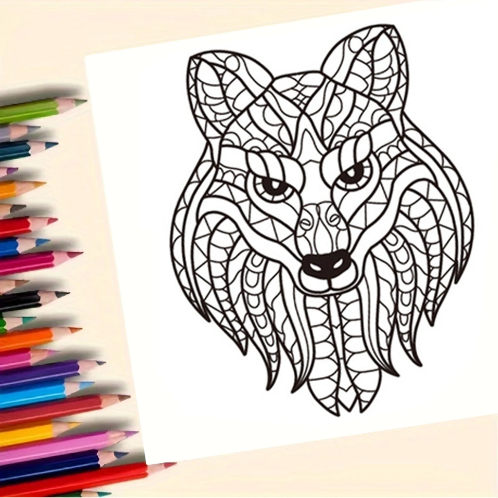24 Mandala Animal Coloring Books Adult Coloring Books Graffiti Watercolor Creative Coloring Illustrations