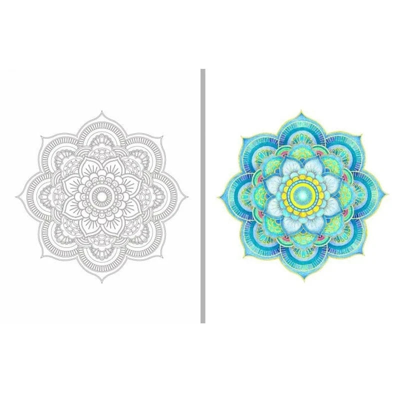 Inspiration 50 Mandalas Anti-stress Coloring Books For Adults Art Creative Book Libros Livros Art Coloring Books For Adults