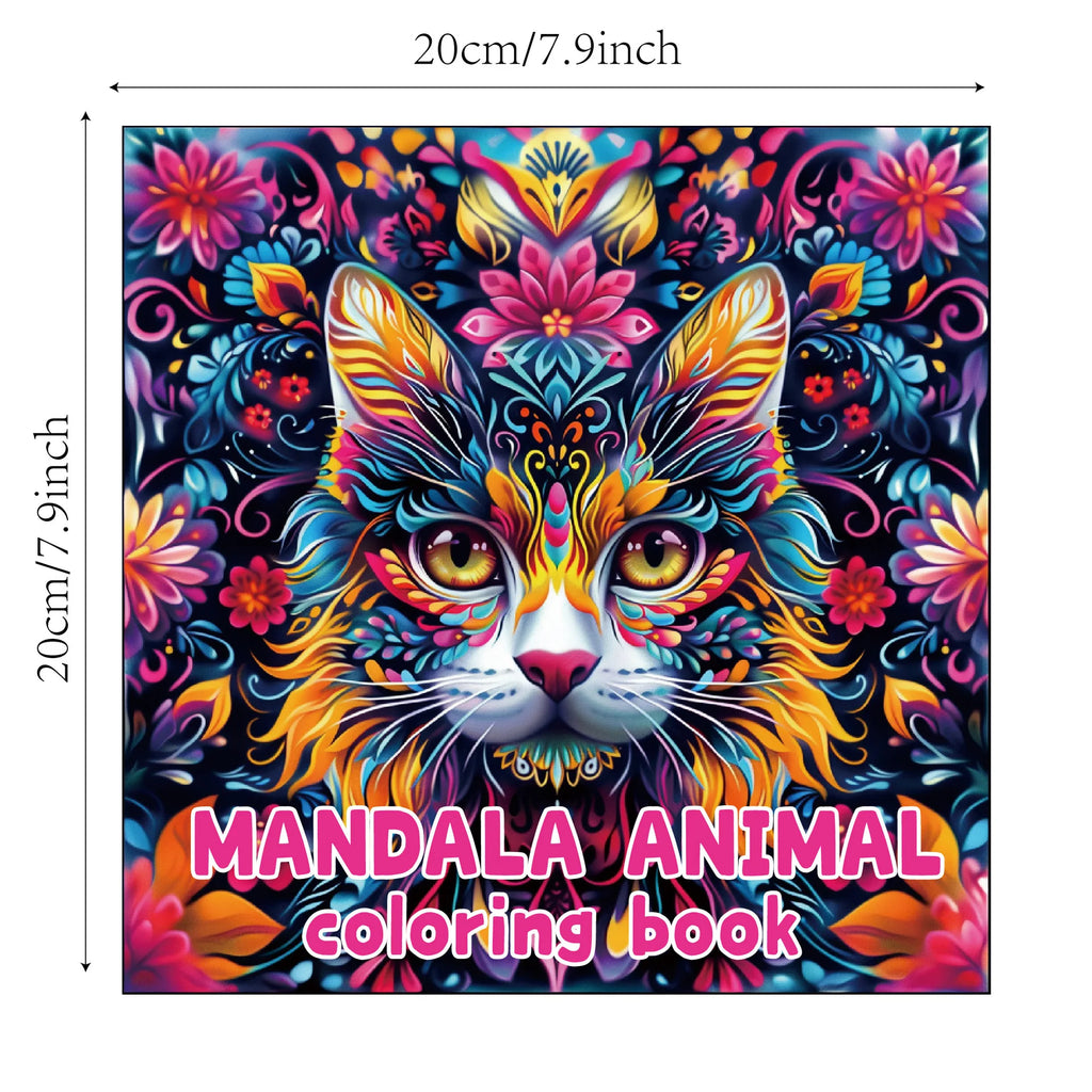 24 Mandala Animal Coloring Books Adult Coloring Books Graffiti Watercolor Creative Coloring Illustrations