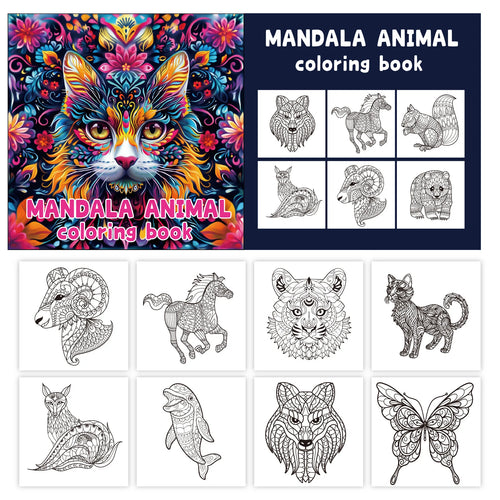 24 Mandala Animal Coloring Books Adult Coloring Books Graffiti Watercolor Creative Coloring Illustrations